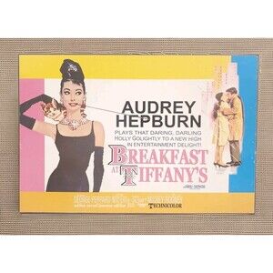 Breakfast at Tiffanys 19x13 Wooden Ad Movie Decor Audrey Hepburn 1985 Radio Days